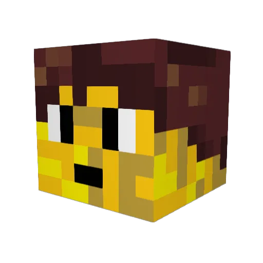 Creeposuc Minecraft avatar head, 3D render