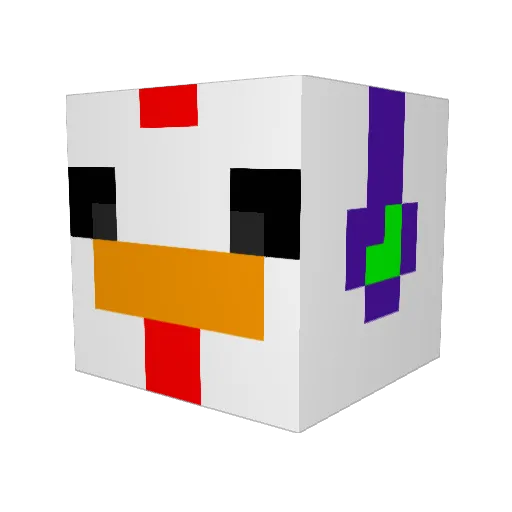 Creeppah Minecraft avatar head, 3D render