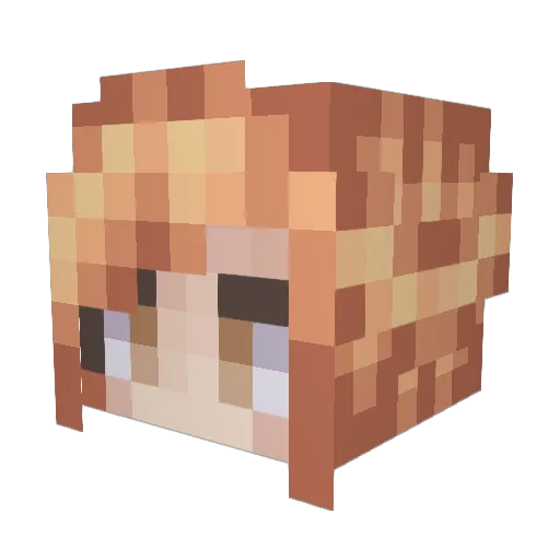 CreepsBlowUp Minecraft avatar head, 3D render