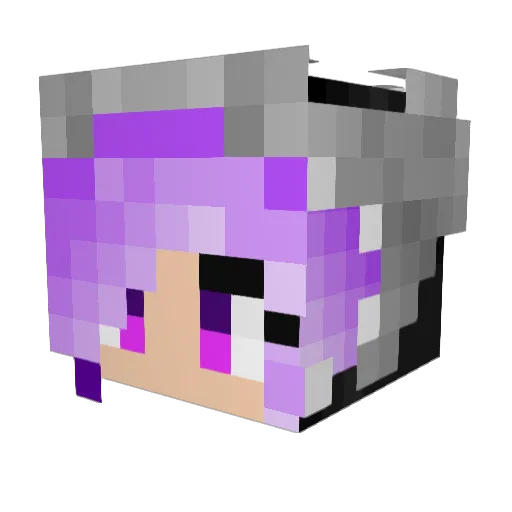 Creepshy Minecraft avatar head, 3D render