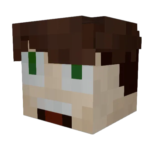 CreepsterST Minecraft avatar head, 3D render