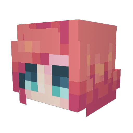 Creepstine Minecraft avatar head, 3D render