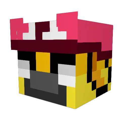 Creeptrap Minecraft avatar head, 3D render