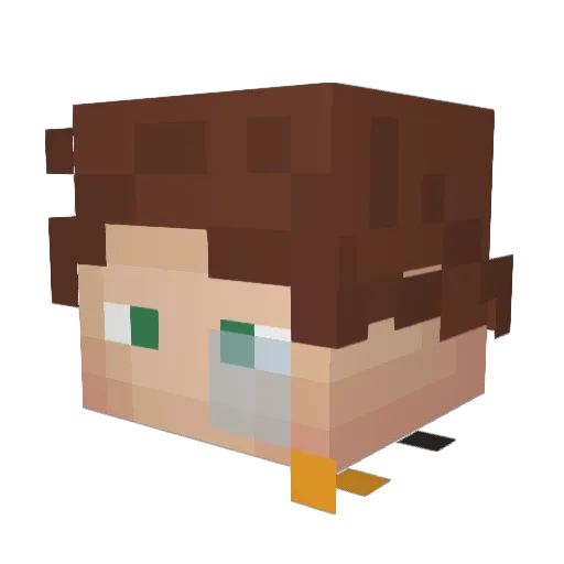 Creepy10Boom Minecraft avatar head, 3D render