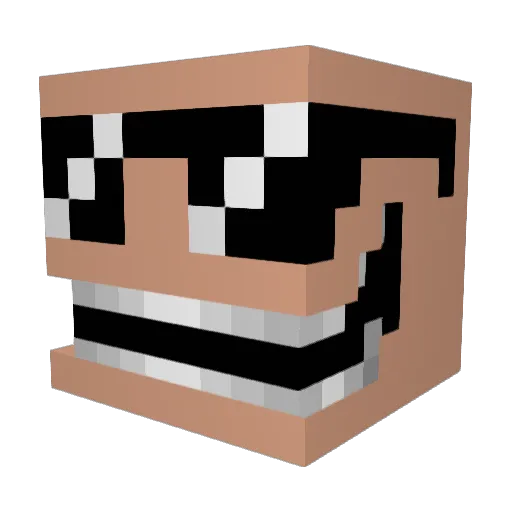 CreepyAndOld Minecraft avatar head, 3D render