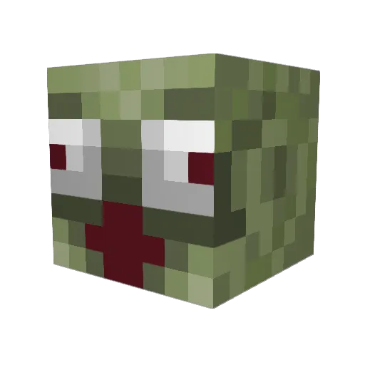 CreepyArny Minecraft avatar head, 3D render
