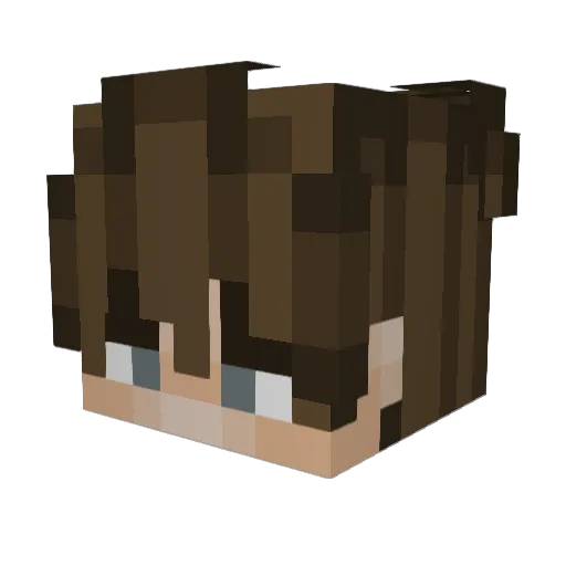 CreepyBitey Minecraft avatar head, 3D render