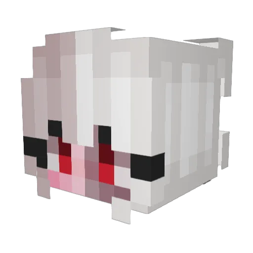 CreepyCarrie Minecraft avatar head, 3D render