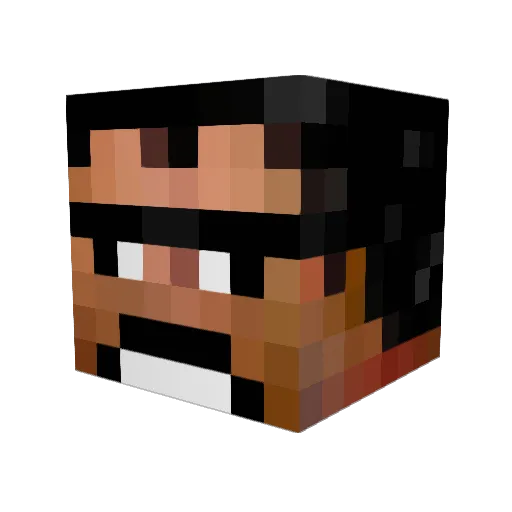 CreepyCrawlers Minecraft avatar head, 3D render