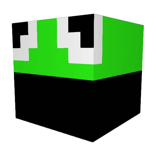 CreepyFrog01 Minecraft avatar head, 3D render