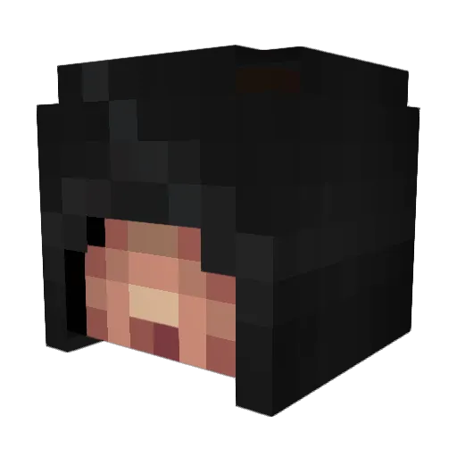 CreepyGuy Minecraft avatar head, 3D render