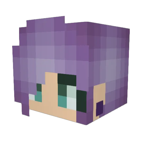 CreepyMilker Minecraft avatar head, 3D render