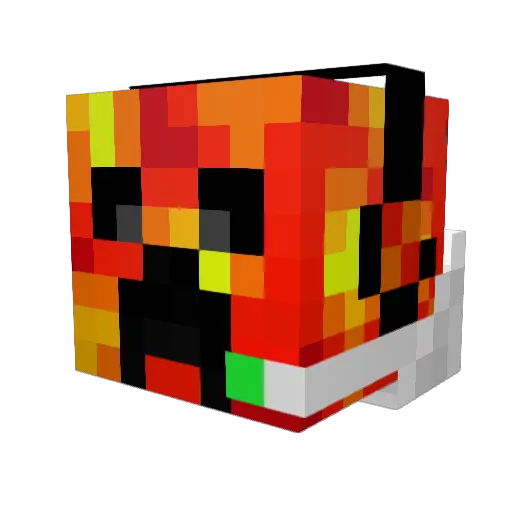 CreepyNiki Minecraft avatar head, 3D render