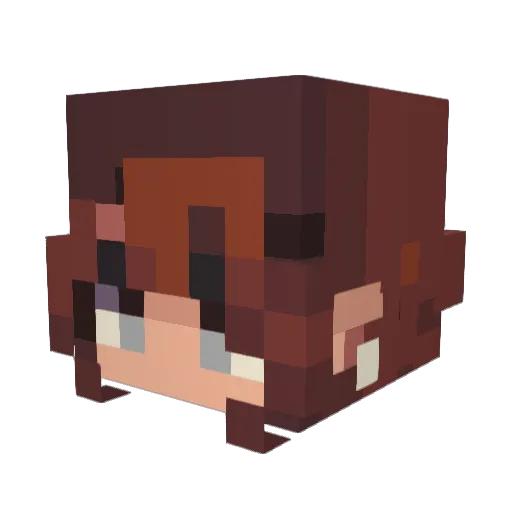 CreepyNova21 Minecraft avatar head, 3D render