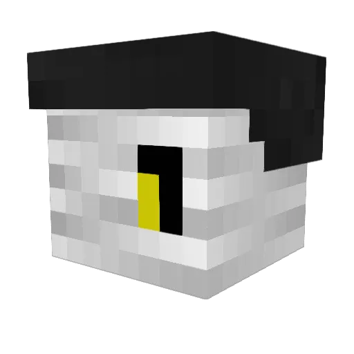 CreepyReading Minecraft avatar head, 3D render