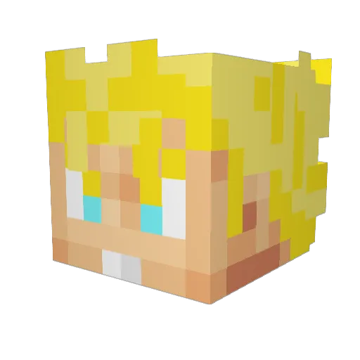 CreepySheep23 Minecraft avatar head, 3D render