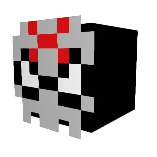 CreepyVelox Minecraft avatar head, 3D render