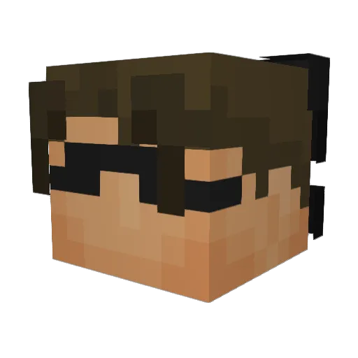 CreepyYuri Minecraft avatar head, 3D render