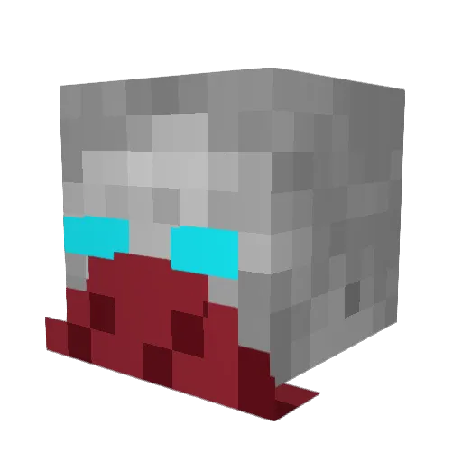 Creepy_1 Minecraft avatar head, 3D render