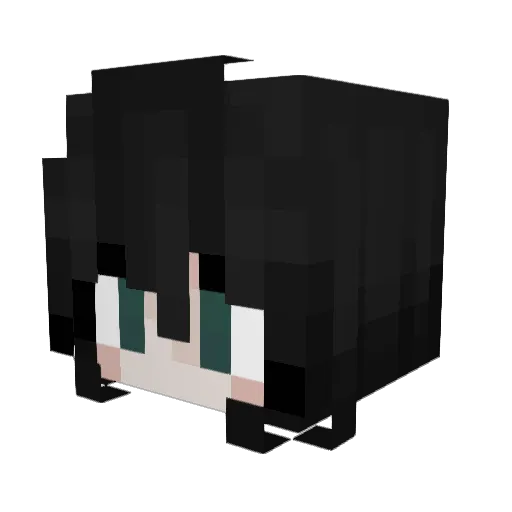 Creepypaska Minecraft avatar head, 3D render
