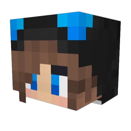 Creepypeanut Minecraft avatar head, 3D render