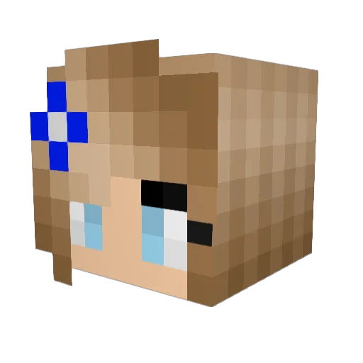 Creepz15 Minecraft avatar head, 3D render