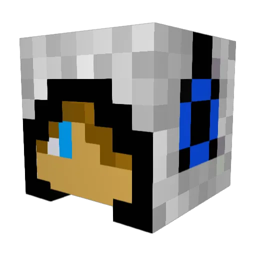 Creepzilla Minecraft avatar head, 3D render