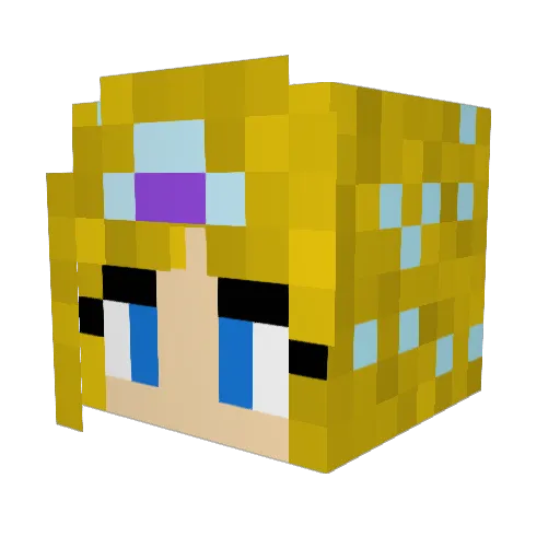 Creese2 Minecraft avatar head, 3D render