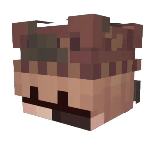 Creeww_ Minecraft avatar head, 3D render