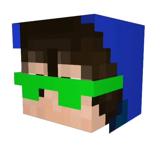 CreezYT Minecraft avatar head, 3D render