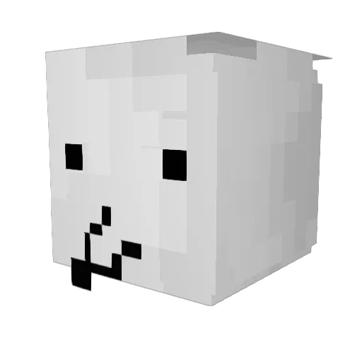 Creezuz Minecraft avatar head, 3D render
