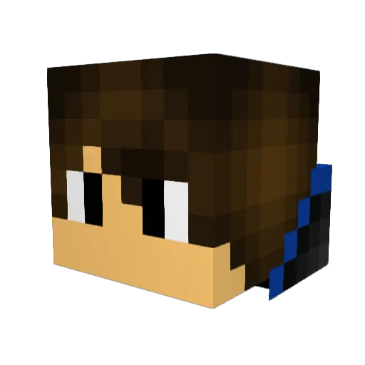 Crefiti Minecraft avatar head, 3D render