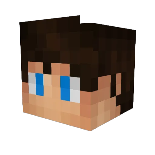 CrekerPvP_YT Minecraft avatar head, 3D render