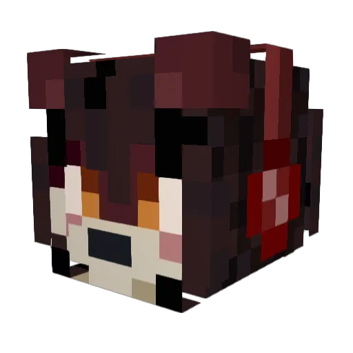 Crekti Minecraft avatar head, 3D render