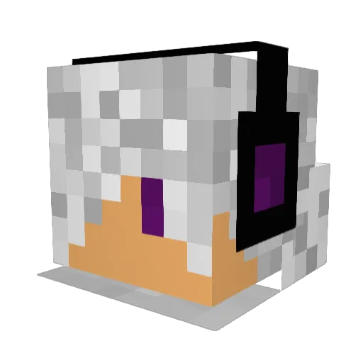 Crelawyr Minecraft avatar head, 3D render