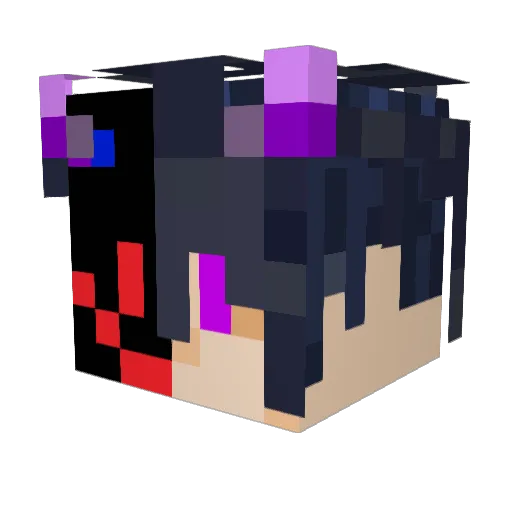 CreliFeature Minecraft avatar head, 3D render
