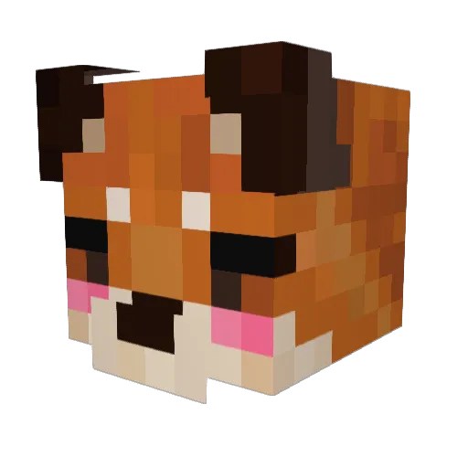 Cremationem Minecraft avatar head, 3D render