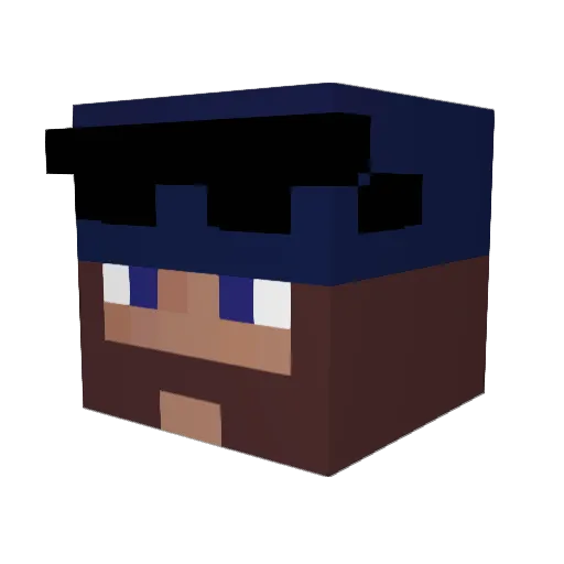 Creme_juice Minecraft avatar head, 3D render