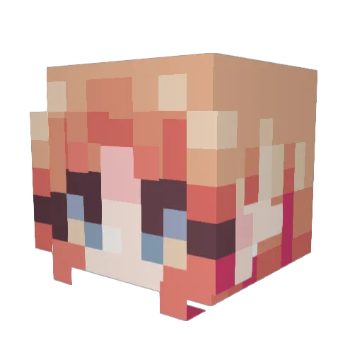 Cremmia Minecraft avatar head, 3D render