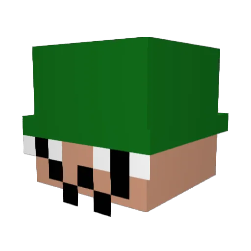 Cremms Minecraft avatar head, 3D render