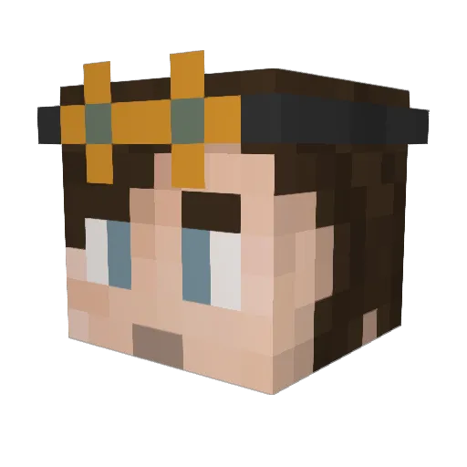 Crenulatefish Minecraft avatar head, 3D render