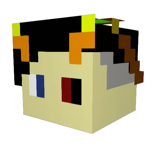 CreoKaden Minecraft avatar head, 3D render