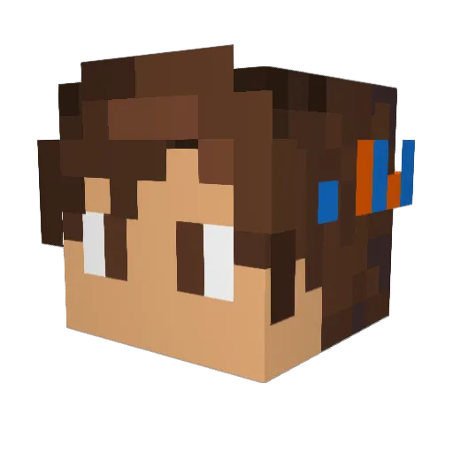 CrepMonkey Minecraft avatar head, 3D render