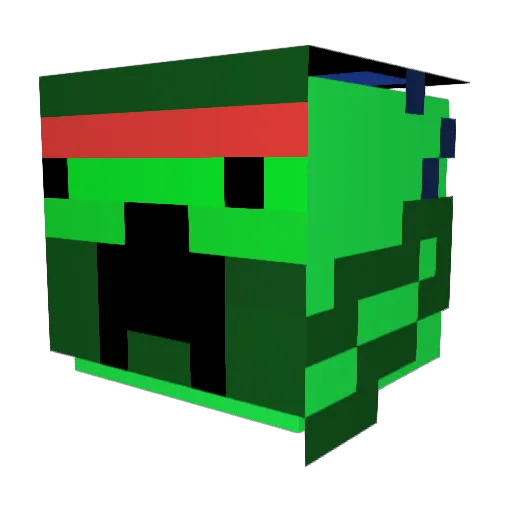 Crepcro Minecraft avatar head, 3D render