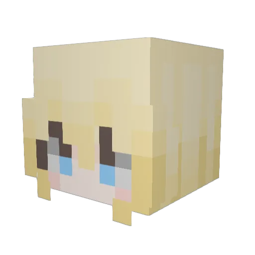Crepe404 Minecraft avatar head, 3D render