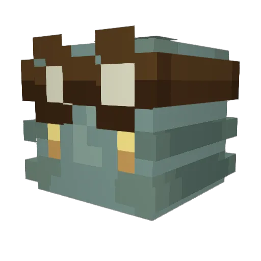 CrepeCorp Minecraft avatar head, 3D render