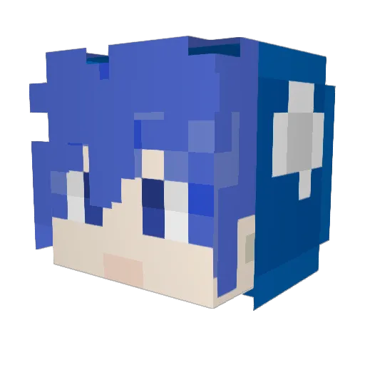 CrepeRoll Minecraft avatar head, 3D render