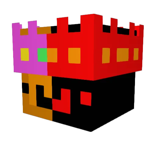 CrepeWaouh Minecraft avatar head, 3D render