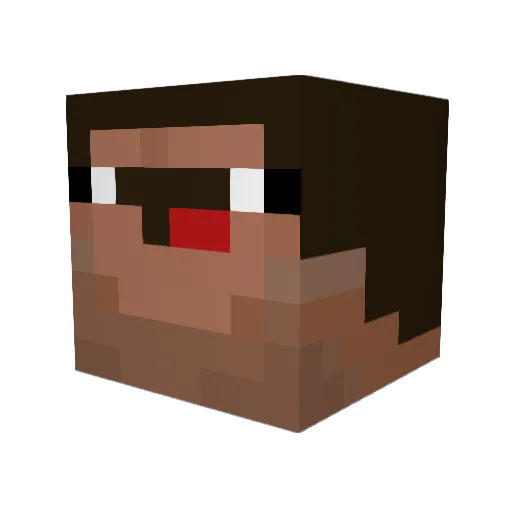 Crepescule Minecraft avatar head, 3D render