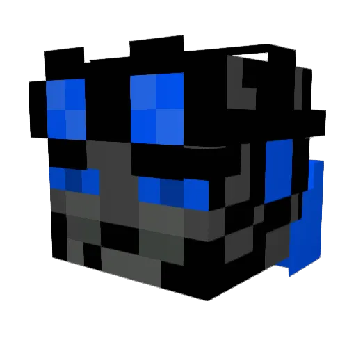 Crepious Minecraft avatar head, 3D render